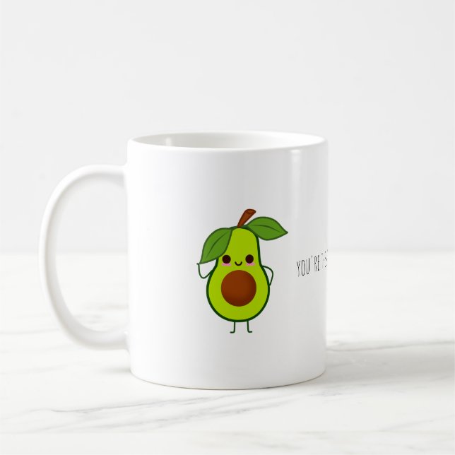 Caneca De Café Bom Dia, Avocado Sayings (Esquerda)