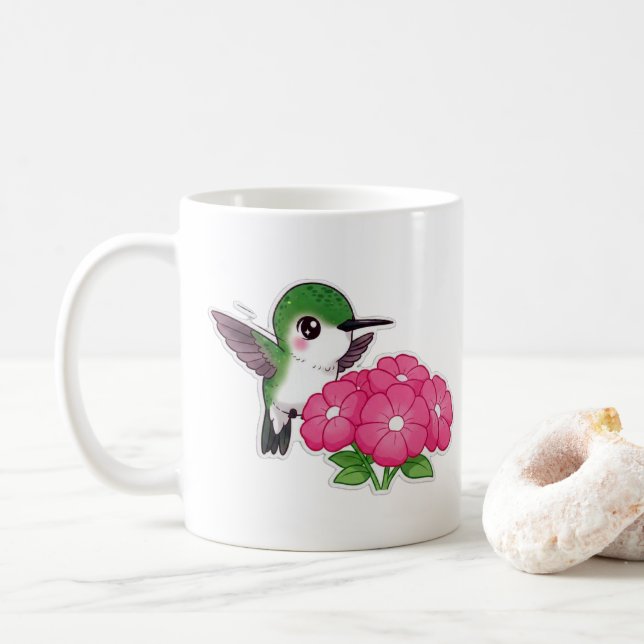 Caneca De Café Bom dia beija-flor  (Com Donut)