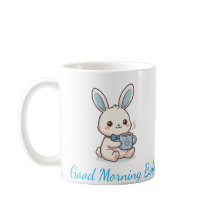 Caneca de Café Bom Dia Bobo Bunny - Kawaii Fofo