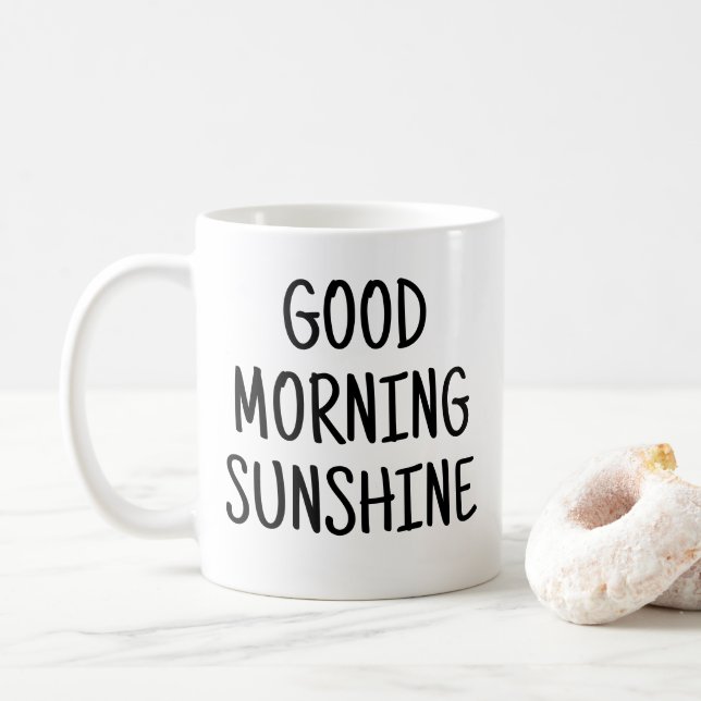 Caneca De Café Bom dia brilho do sol (Com Donut)