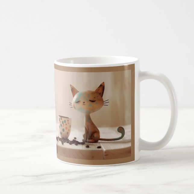 Caneca De Café Bom Dia Café Gato (Direita)