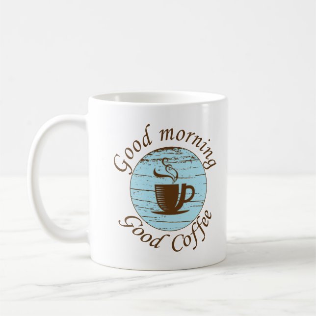 Caneca De Café Bom dia, citações engraçadas de café (Esquerda)
