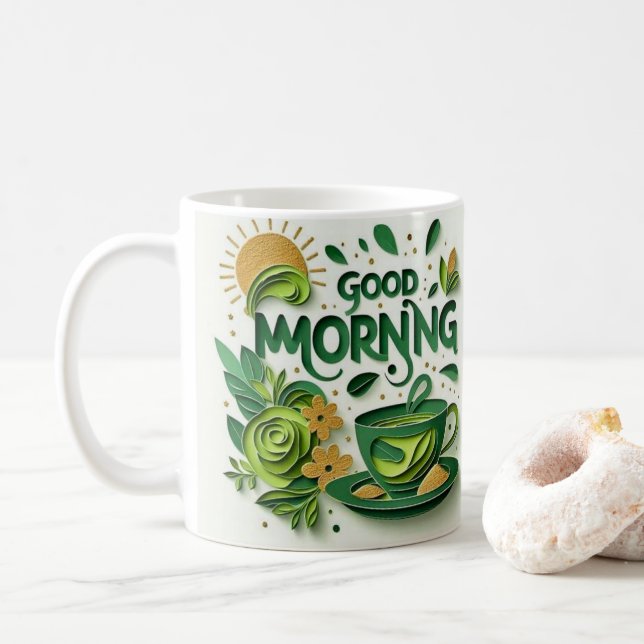 Caneca De Café Bom dia, clássico Mug (Com Donut)