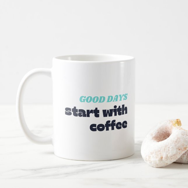 Caneca De Café Bom dia comece com café (Com Donut)