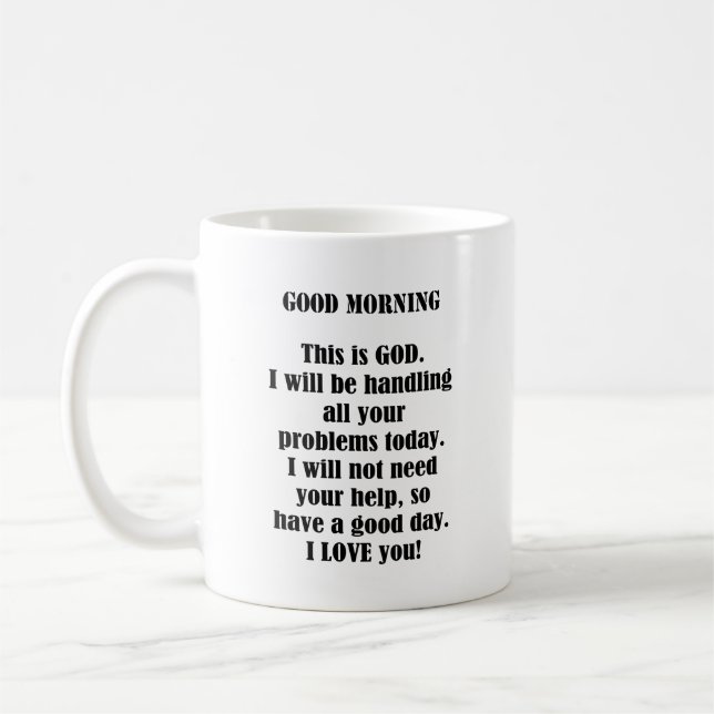 Caneca De Café Bom dia de DEUS (personalizar) (Esquerda)