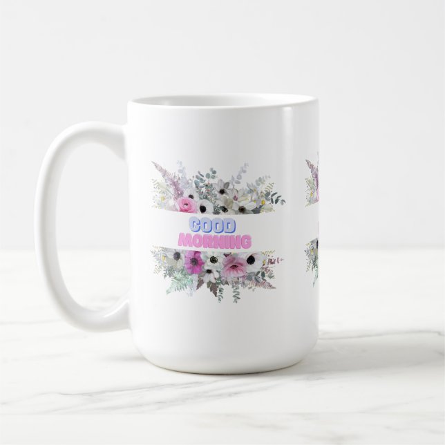 Caneca De Café Bom Dia Floral Mug (Esquerda)