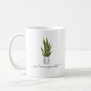 Caneca De Café Bom Dia Linda   Planta Envasada Fofa