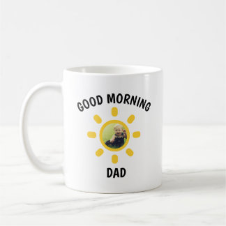 Caneca De Café Bom Dia Papai Foto Personalizada