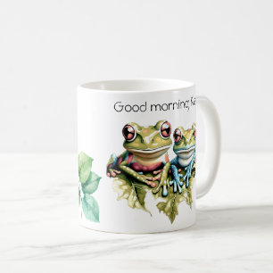 Caneca De Café Bom dia Sapos estéticos europeus