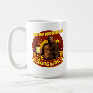 Caneca De Café Bom Dia Sol Bigfoot Café Humor Arte