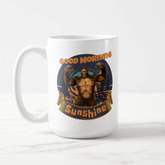 Caneca De Café Bom Dia Sunshine Bigfoot Engraçado (Esquerda)