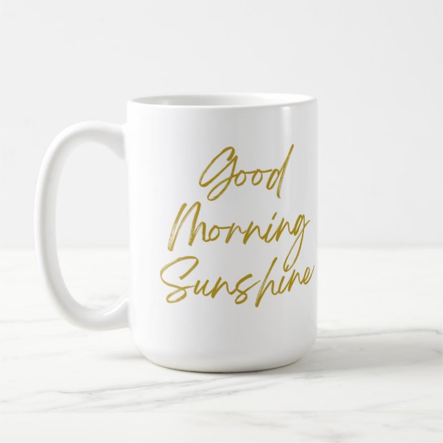 Caneca De Café Bom dia Sunshine Classic Mug, 15 oz (Esquerda)