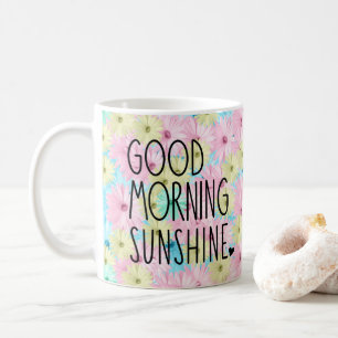 Caneca De Café Bom dia Sunshine Floral