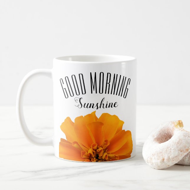 Caneca De Café Bom dia Sunshine Marigold (Com Donut)