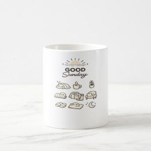Caneca De Café BOM DOMINGO Design Aconchegante de Viver Devagar