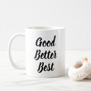 Caneca De Café Bom Melhor Ótimo Motivacional
