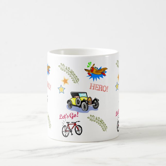 Caneca De Café Bomba de avião de bicicleta de ouro (Centro)