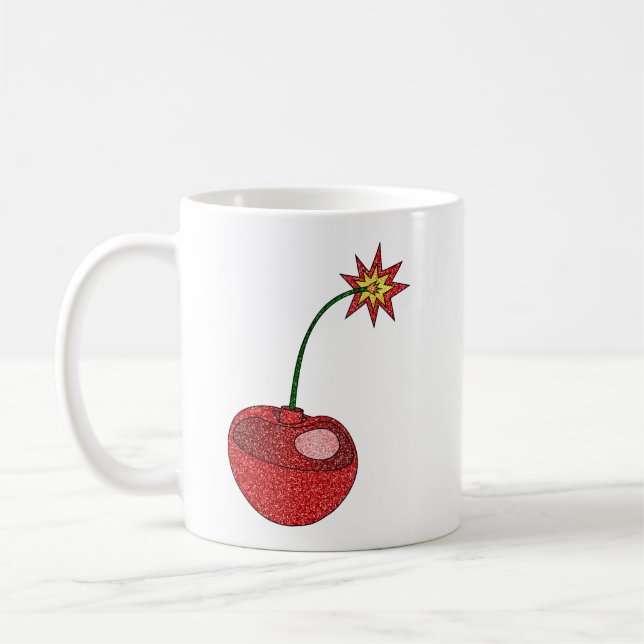 Caneca De Café Bomba de Cherry com brilho (Esquerda)