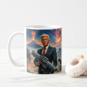 Caneca De Café Bomba no Planeta Alienígena Dinossauros Laser Gun 