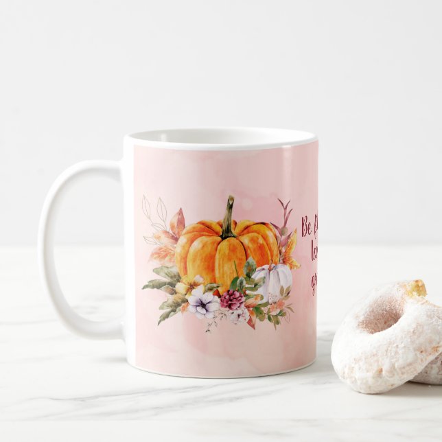 Caneca De Café Bombas De Ação De Graças E Flores Coffee Mug (Com Donut)