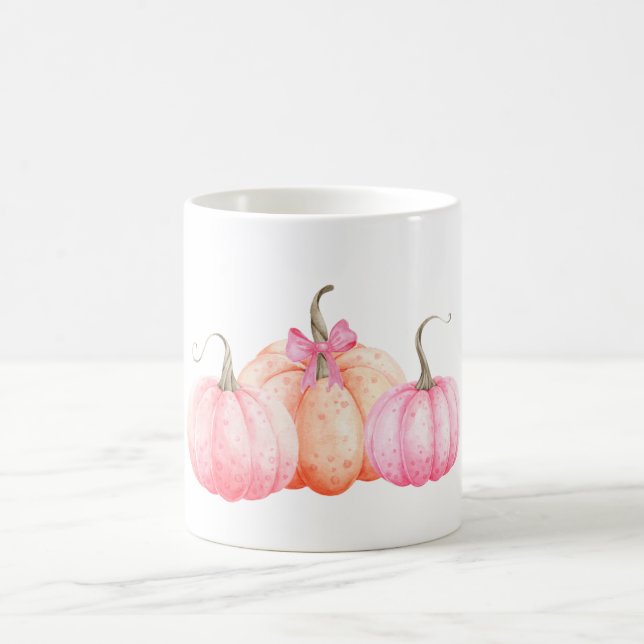 Caneca De Café Bombas De Arco De Aquarela Rosa Para Queda (Centro)