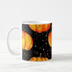 Caneca De Café Bombas de outono de aquarela, impressão de Hallowe