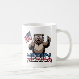 Caneca De Café Bombas Patrióticas Para Cima - Americana Divertida