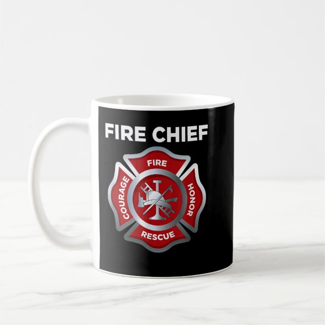 Caneca De Café Bombeiro Bombeiro Bombeiro Comandante de Bombeiros (Esquerda)