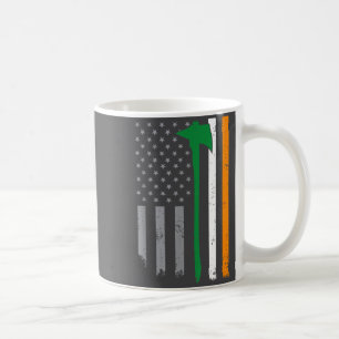 Caneca De Café Bombeiro Irlandês Bandeira Americana Legal Dia de