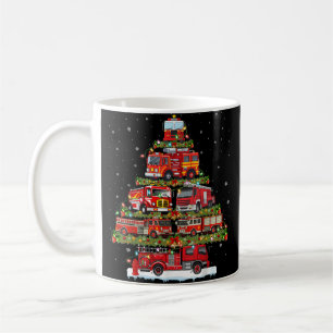 Caneca De Café Bombeiro Luz Bombeiro Caminhão de Fogo Natal