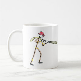 Caneca De Café Bombeiro Stickman