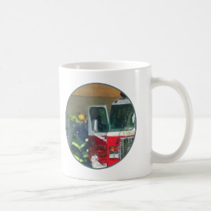 Caneca De Café Bombeiros - Dentro na estação de bombeiros