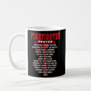 Caneca De Café Bombeiros Orando Marido Pai de Incêndios Cristãos