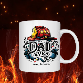 Caneca De Café Bombeiros Personalizados do Melhor Dia de os pais