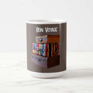 Caneca De Café Bon Voyage/Goodbye/ Retirement Vintage LuBagagens