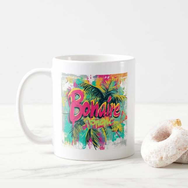 Caneca De Café Bonaire Grafite Art Vibes (Com Donut)
