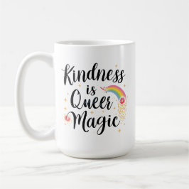 Caneca De Café Bondade É Magia Queer Arco-Íris Citação LGBTQ+