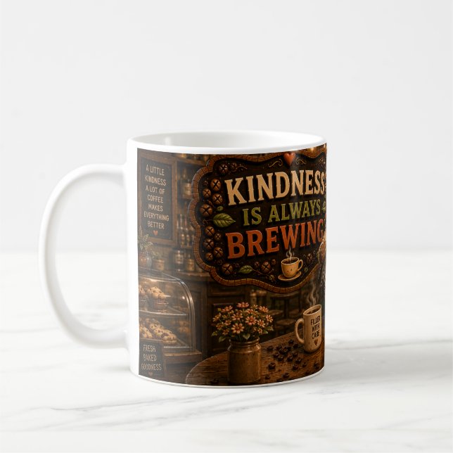 Caneca De Café Bondade Sempre Fermentando (Esquerda)