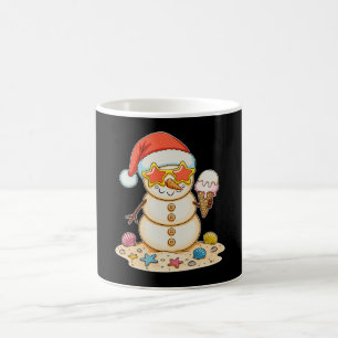 Caneca De Café Bondeco de Areia Chapéu de Papai Noel Natal Vibes