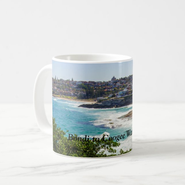Caneca De Café Bondi para Coogee Walk, Sydney (Frente Esquerda)