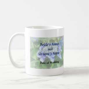 Caneca De Café Boné Azul Hydrangea Produtos de Casamento