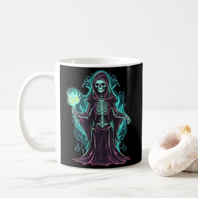 Caneca De Café Bone Reaper (Com Donut)