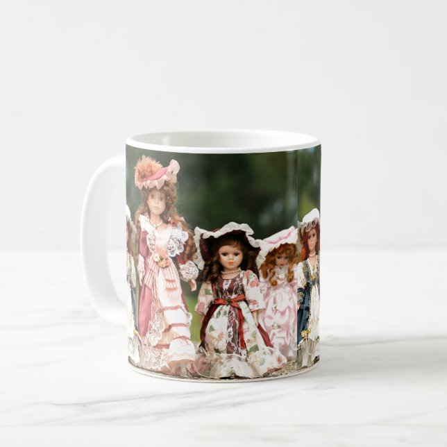Caneca De Café Boneca antiga (Frente Esquerda)