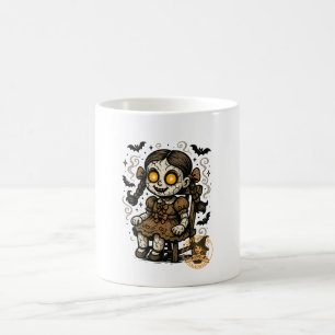 Caneca De Café Boneca Assombrada - Cartoon de Halloween