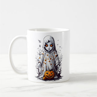 Caneca De Café Boneca Assustadora de Halloween Assombrada e Sinis