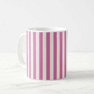 Caneca De Café boneca cor-de-rosa   listras rosa