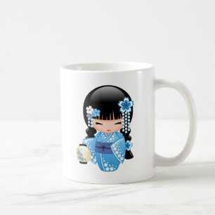 Caneca De Café Boneca de inverno Kokeshi - Garota Geisha Japonesa
