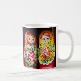Caneca De Café Bonecas coloridas de Matryoshka