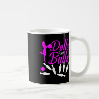 Caneca De Café Bonecas com Boliche Camisa Engraçada Boliche