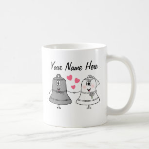 Caneca De Café Bonecas de Casamento Fogueira Personalizada de Mug